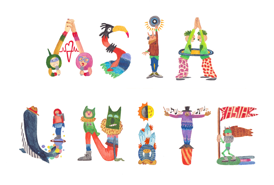 ASIA UNITE ロゴイラスト画像