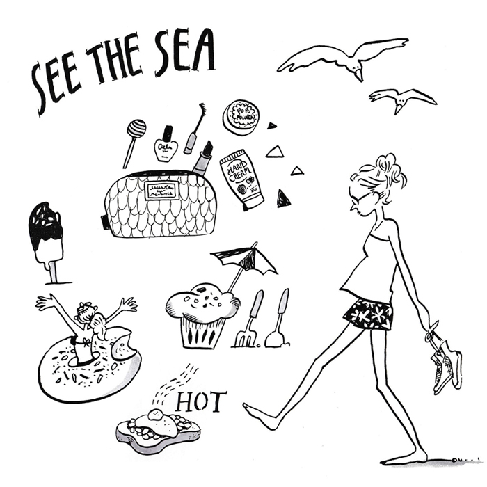 mina 8月号イラスト画像